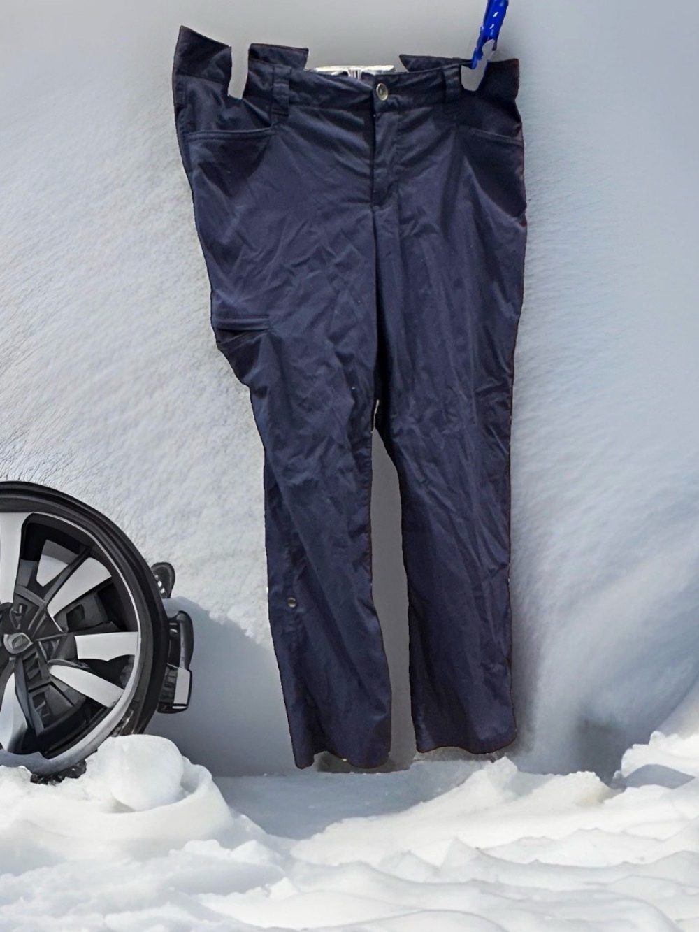 Eddie Bauer Navy Women's Cotton Blend Trousers.